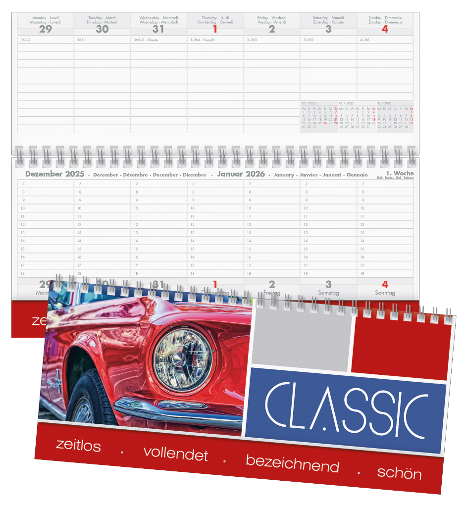 Querkalender "Office", Kartoneinband