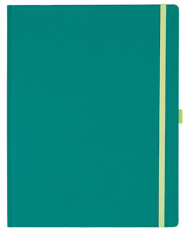 Notizbuch Style Large im Format 19x25cm, Inhalt kariert, Einband Fancy in der Farbe Laguna