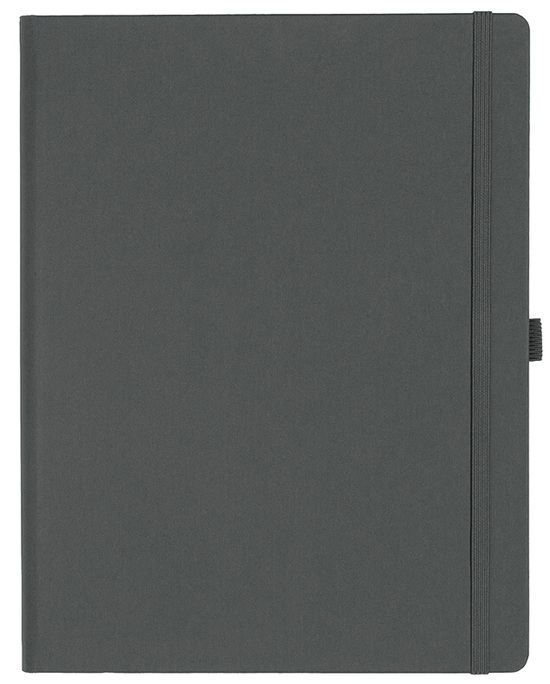 Notizbuch Style Large im Format 19x25cm, Inhalt liniert, Einband Fancy in der Farbe Graphite