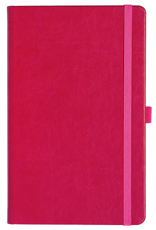 Notizbuch Style Medium im Format 13x21cm, Inhalt kariert, Einband Slinky in der Farbe Pink