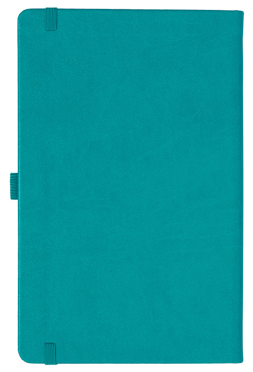 Notizbuch Style Medium im Format 13x21cm, Inhalt kariert, Einband Slinky in der Farbe Turquoise