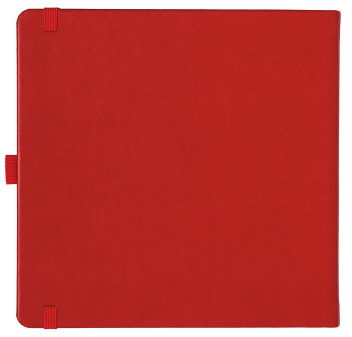 Notizbuch Style Square im Format 17,5x17,5cm, Inhalt kariert, Einband Slinky in der Farbe Scarlet