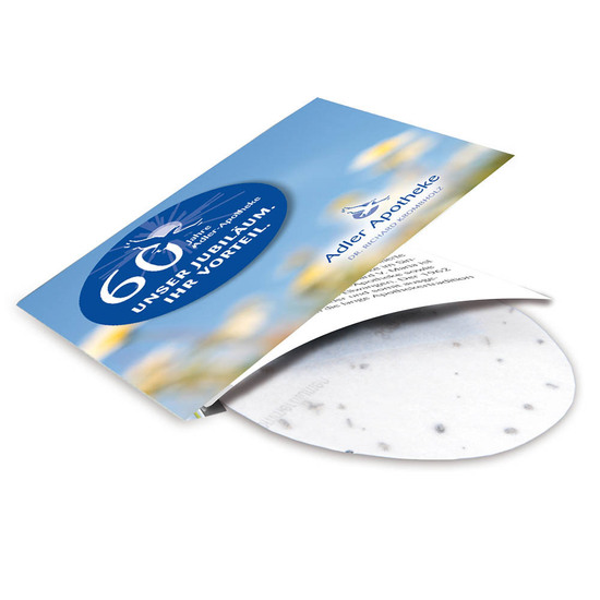Green-Card mit Samen - Sommerblumenmischung, 4/0-c