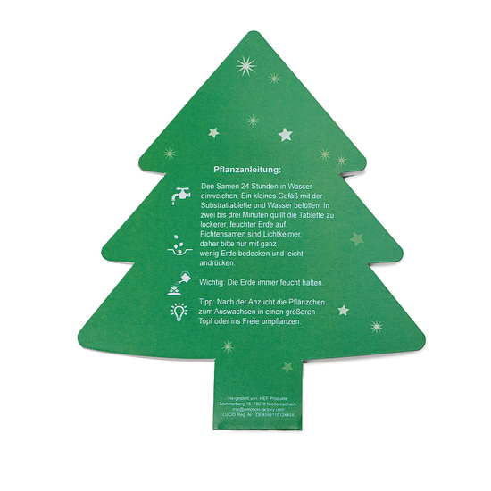 Klappkärtchen Tannenbaum - neutral