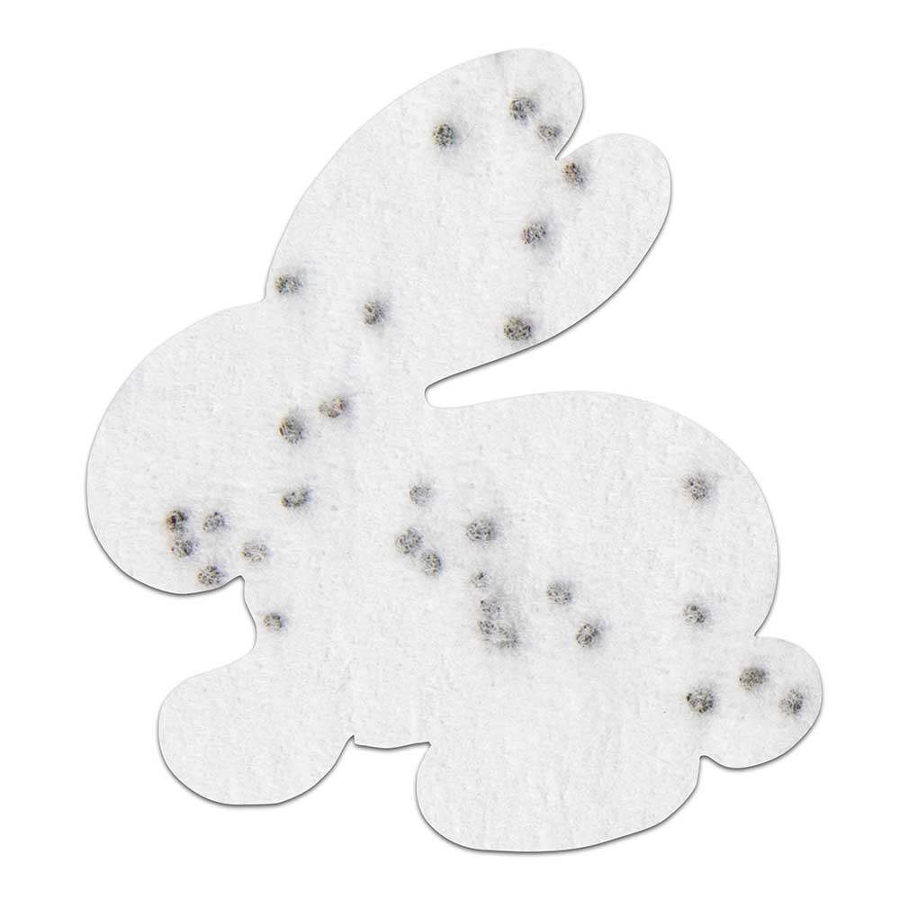 Samenpapier in Klappkärtchen Ei - Häschen