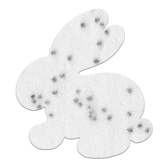 Samenpapier in Klappkärtchen Ei - Häschen