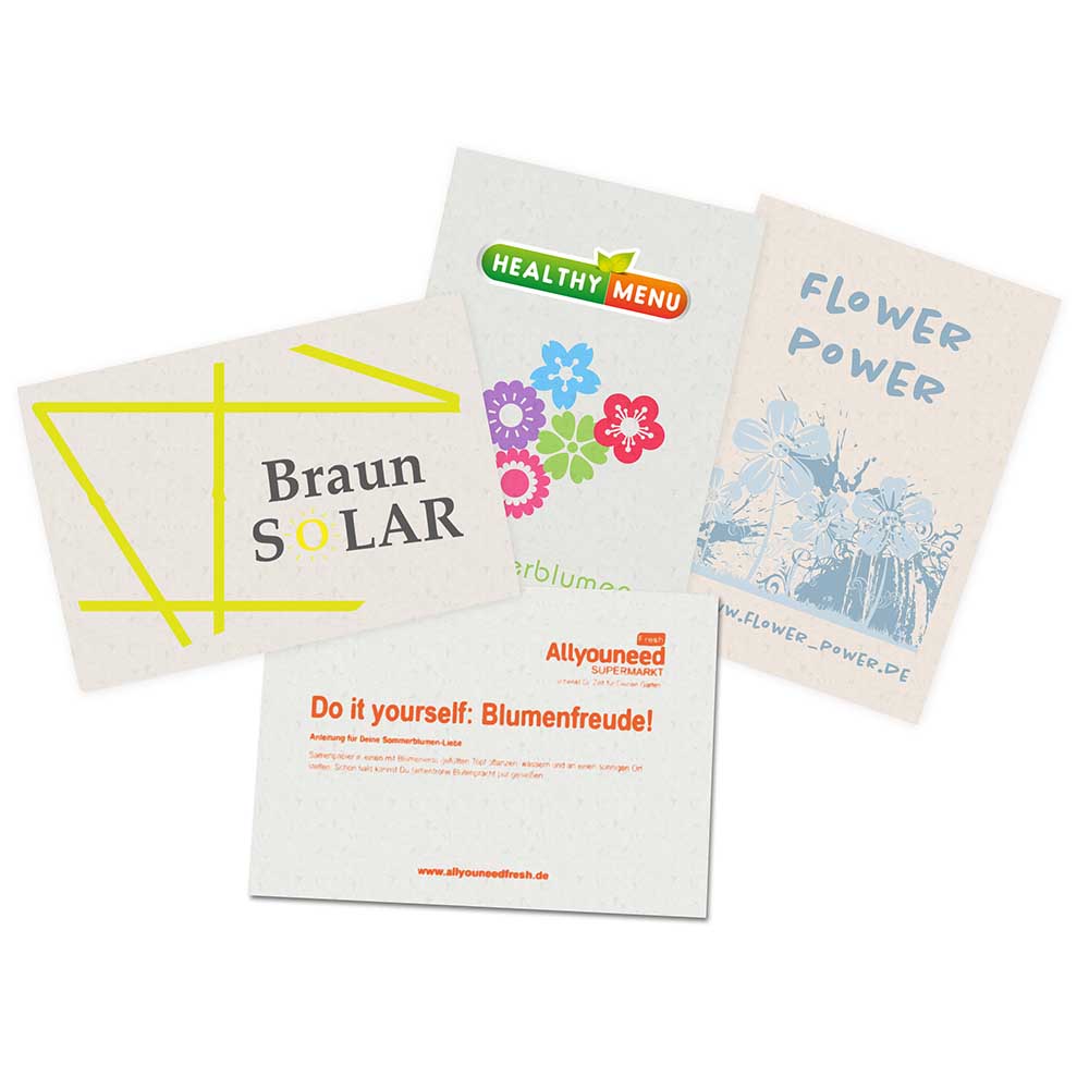 Samenpapier DIN A6 - Mohnblume, Druck 4/4-c