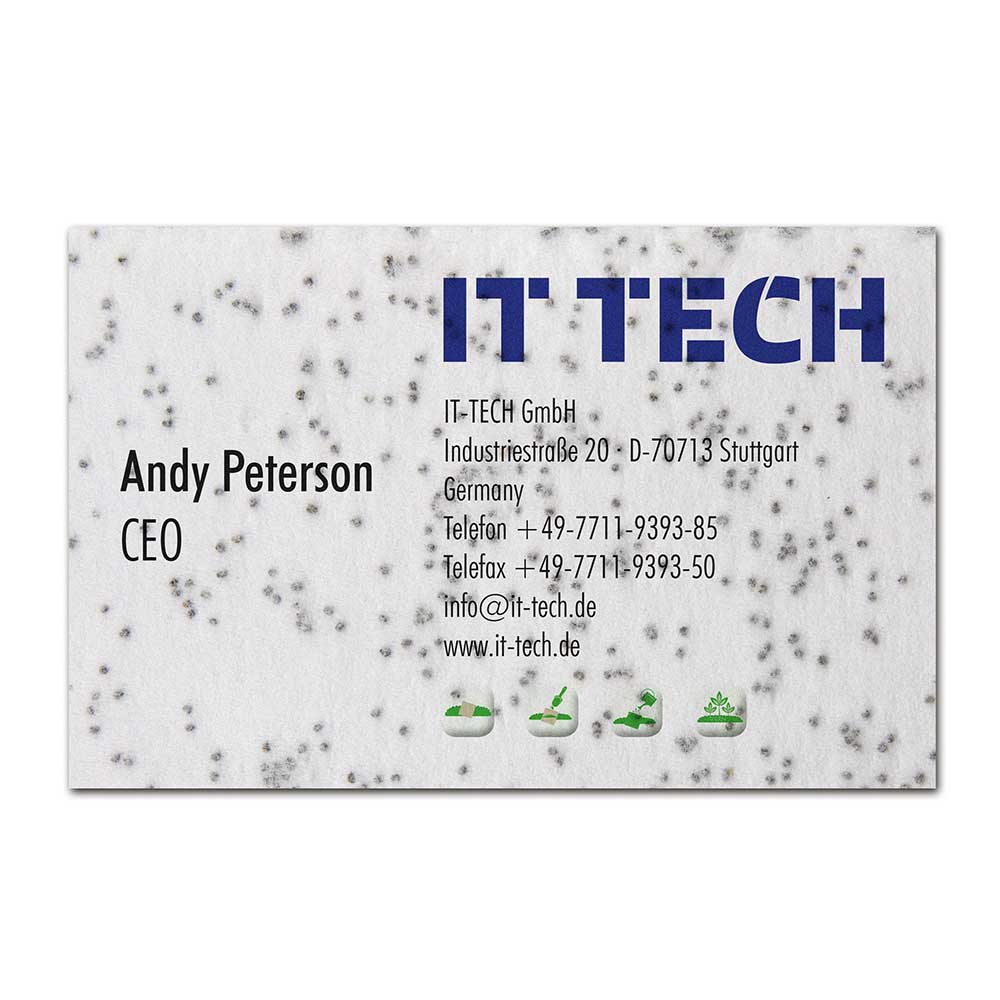 Samenpapier Visitenkarten - Thymian, Druck 4/0-c