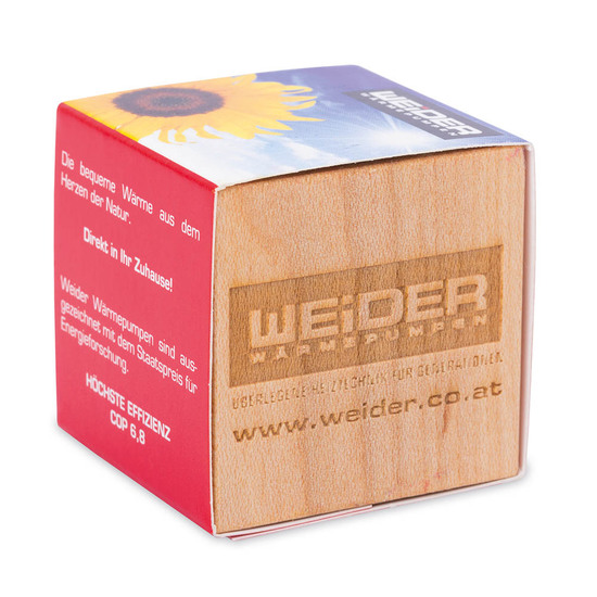 Pflanz-Holz mit Samen - Sonnenblume
