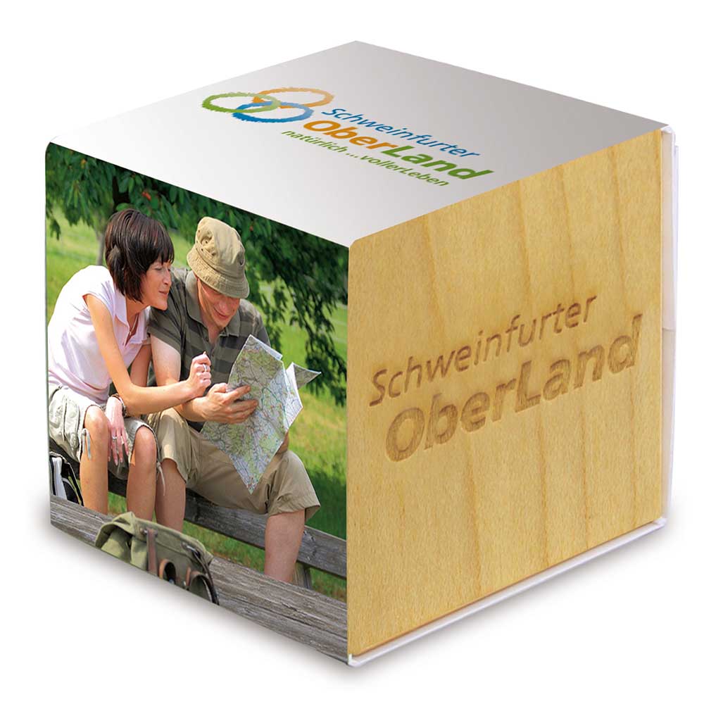 Pflanz-Holz mit Samen - Ringelblume, 2 Seiten gelasert