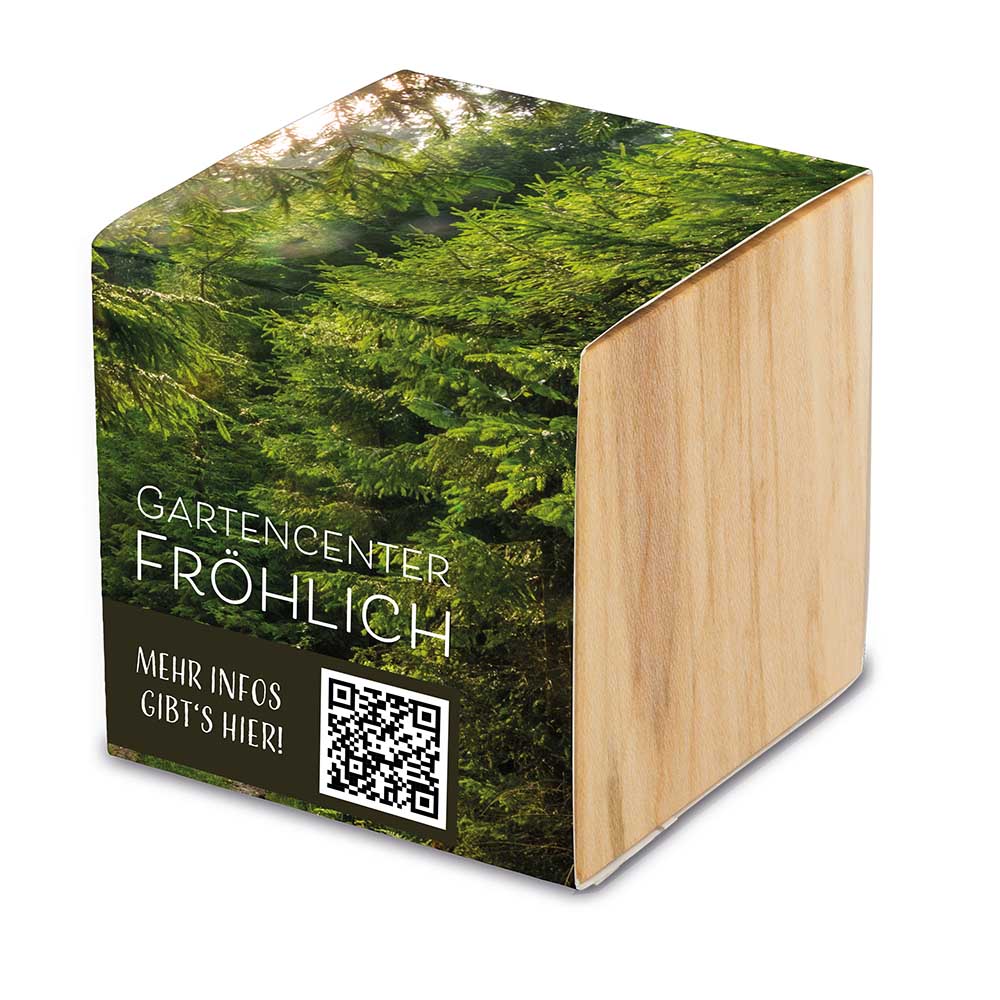 Pflanz-Holz Grande mit Samen - Basilikum