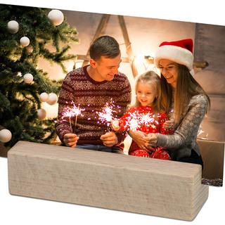 Bildhalter aus Holz - Weihnachten - mit Lasergravur