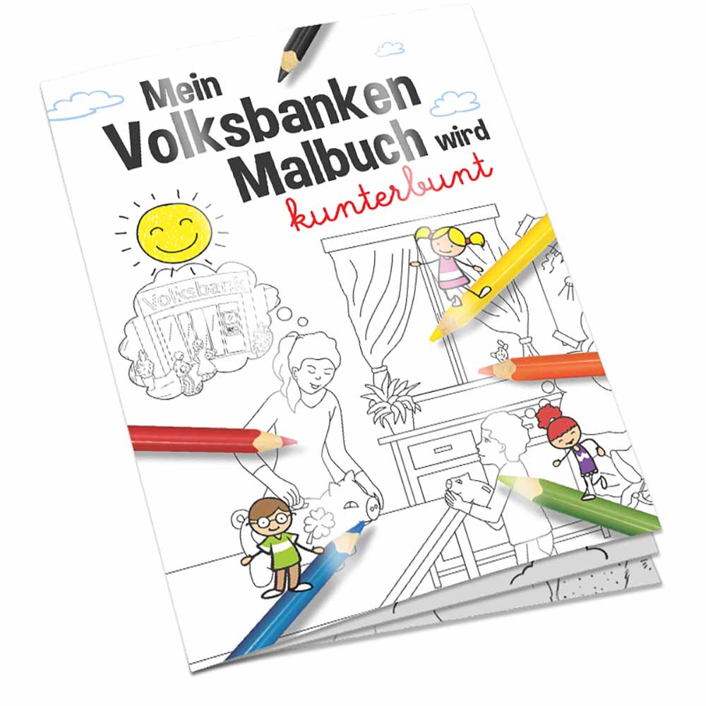 Malbuch / Mal-Set A6 - Volksbanken - Malset neutral