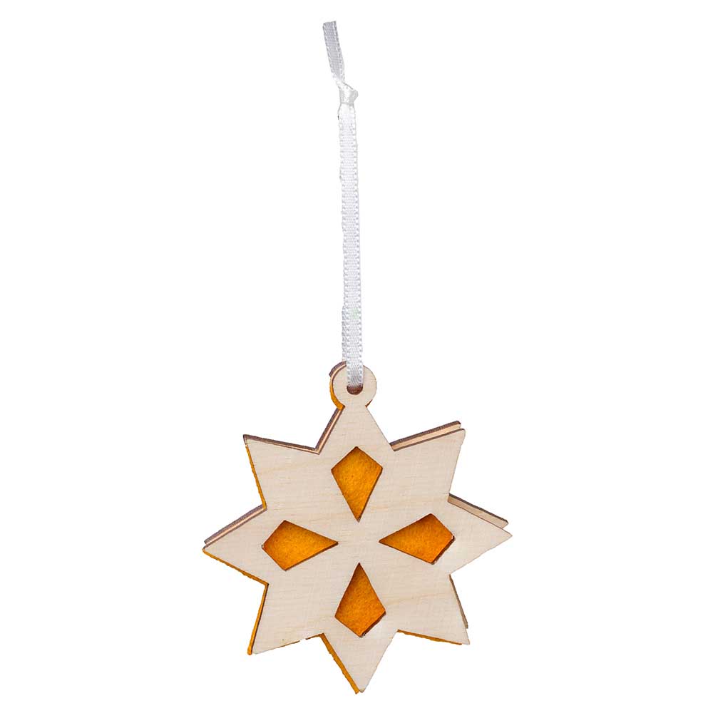 Holz-Filz Anhänger - Stern in Box