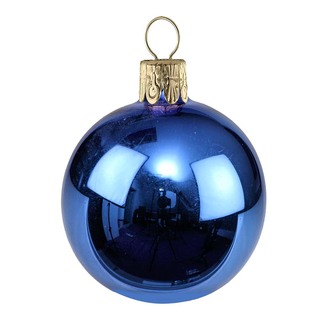 Traditionelle Glaskugel - glanz-blau #833