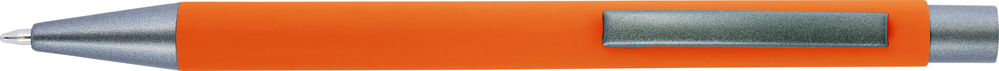 Kugelschreiber mit Softtouch-Oberfläche und Glanzgravur Emmett