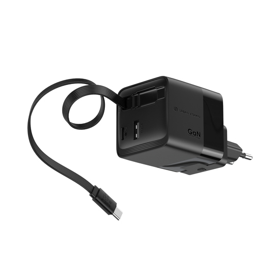 Urban Vitamin Mendocino 65W GaN-Charger mit einziehb. Kabel