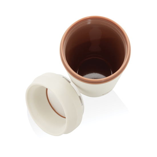 Topl-Becher aus rec. Kunststoff mit 360-Grad-Deckel 354ml