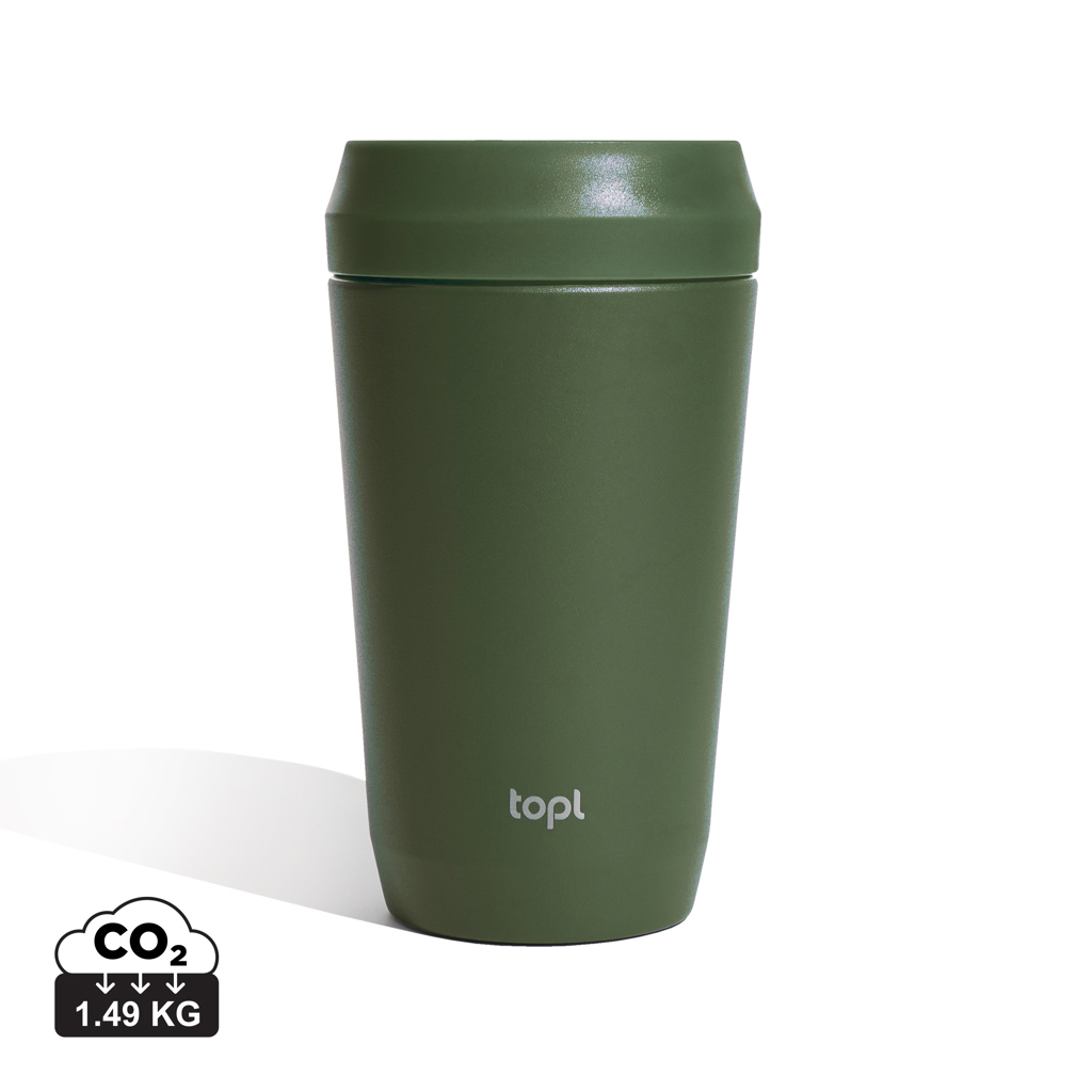 Topl-Trinkbecher aus rec. Stahl mit 360-Grad-Deckel 354ml