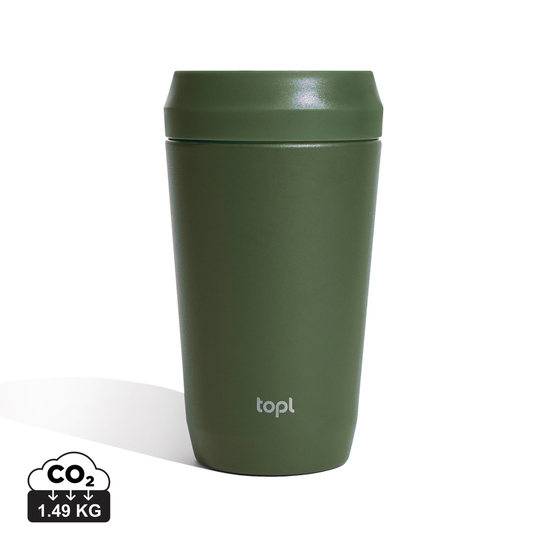 Topl-Trinkbecher aus rec. Stahl mit 360-Grad-Deckel 354ml