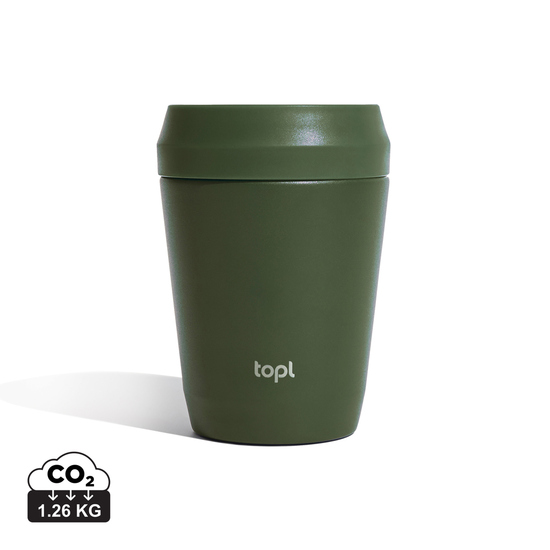 Topl-Trinkbecher aus rec. Stahl mit 360-Grad-Deckel 236ml
