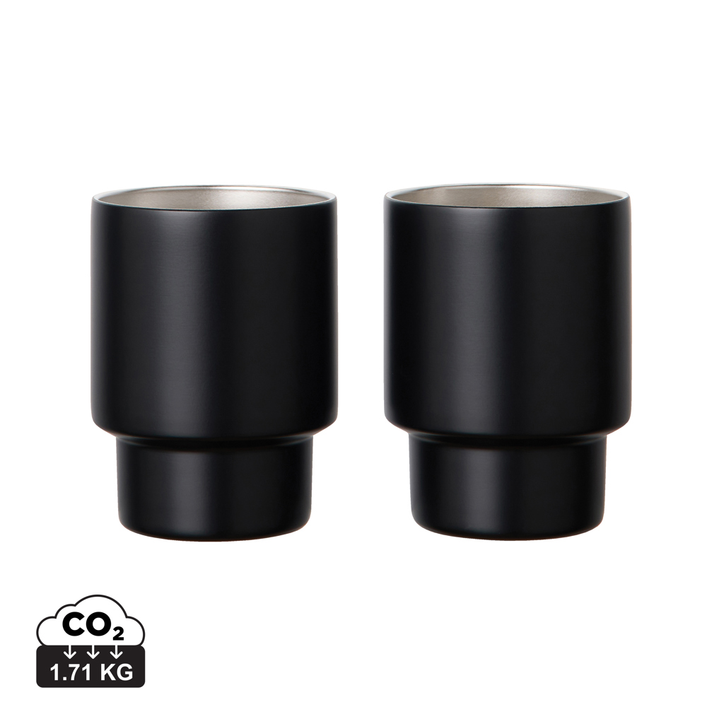 VINGA Nagano RCS recycelte Edelstahlbecher, 2er-Set
