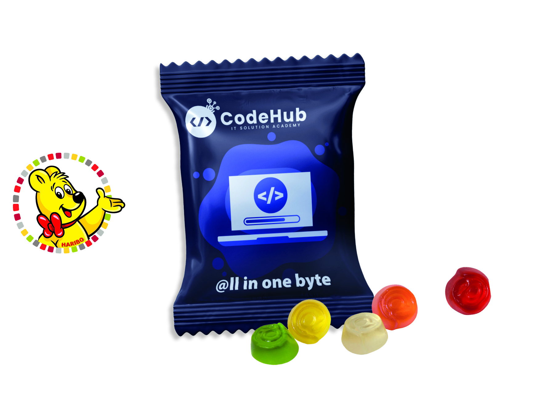 HARIBO Standardformen Werbetüte, Inhalt: HARIBO @-Zeichen ca. 15 g