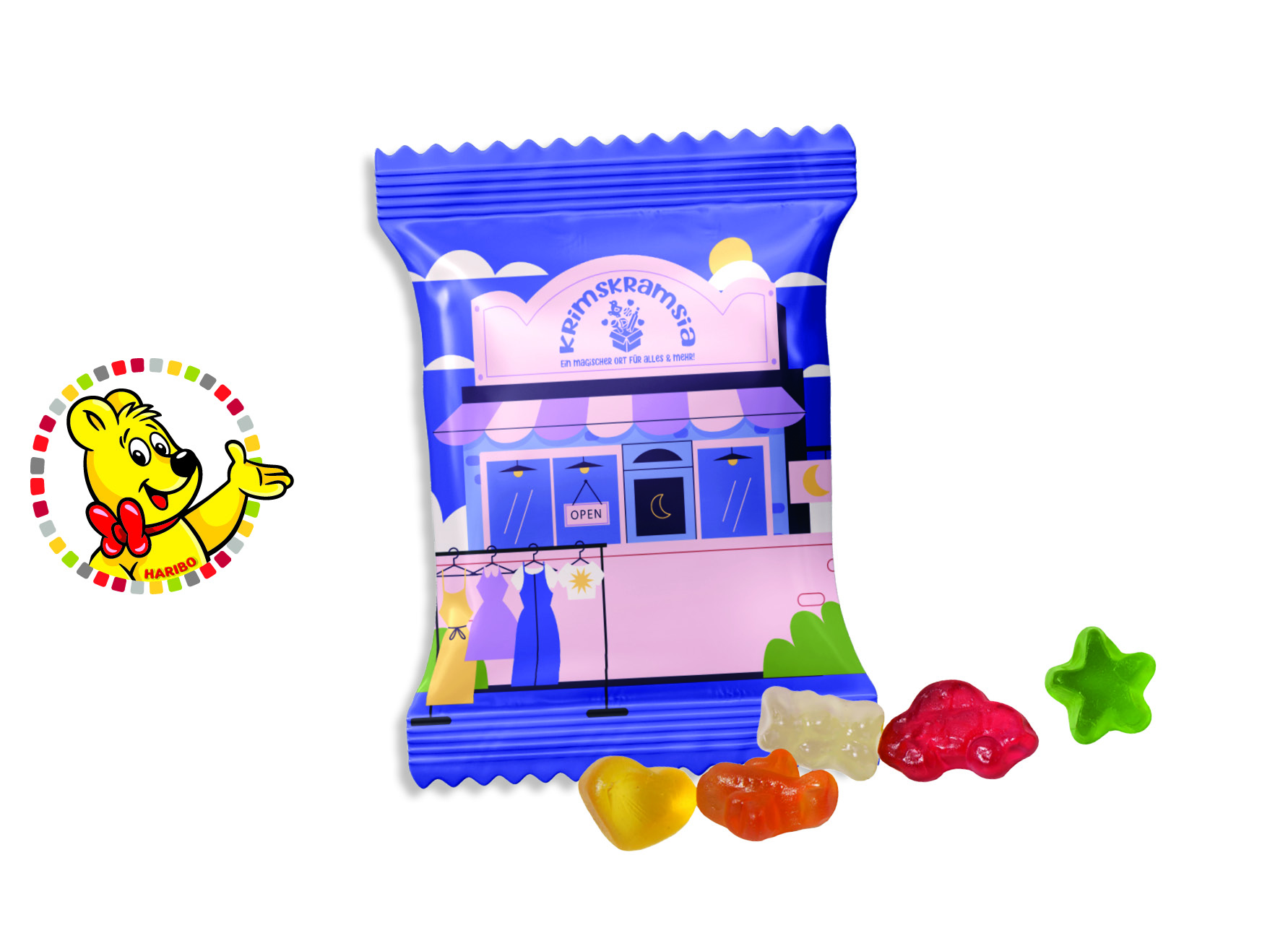 HARIBO Standardformen Werbetüte, Inhalt: HARIBO Mini Mix ca. 10 g