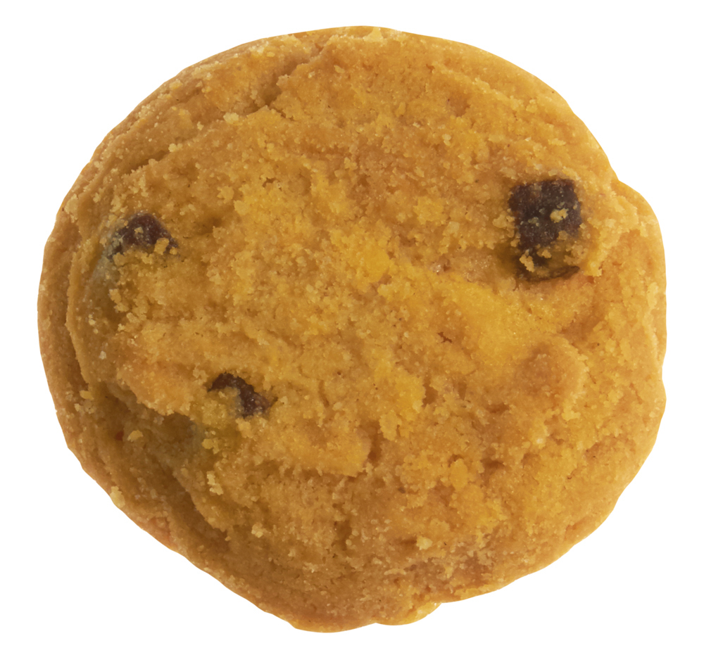 Cookies Bodenstandbeutel mit Werbeaufkleber, Inhalt: Coffee Cookie Double Choc