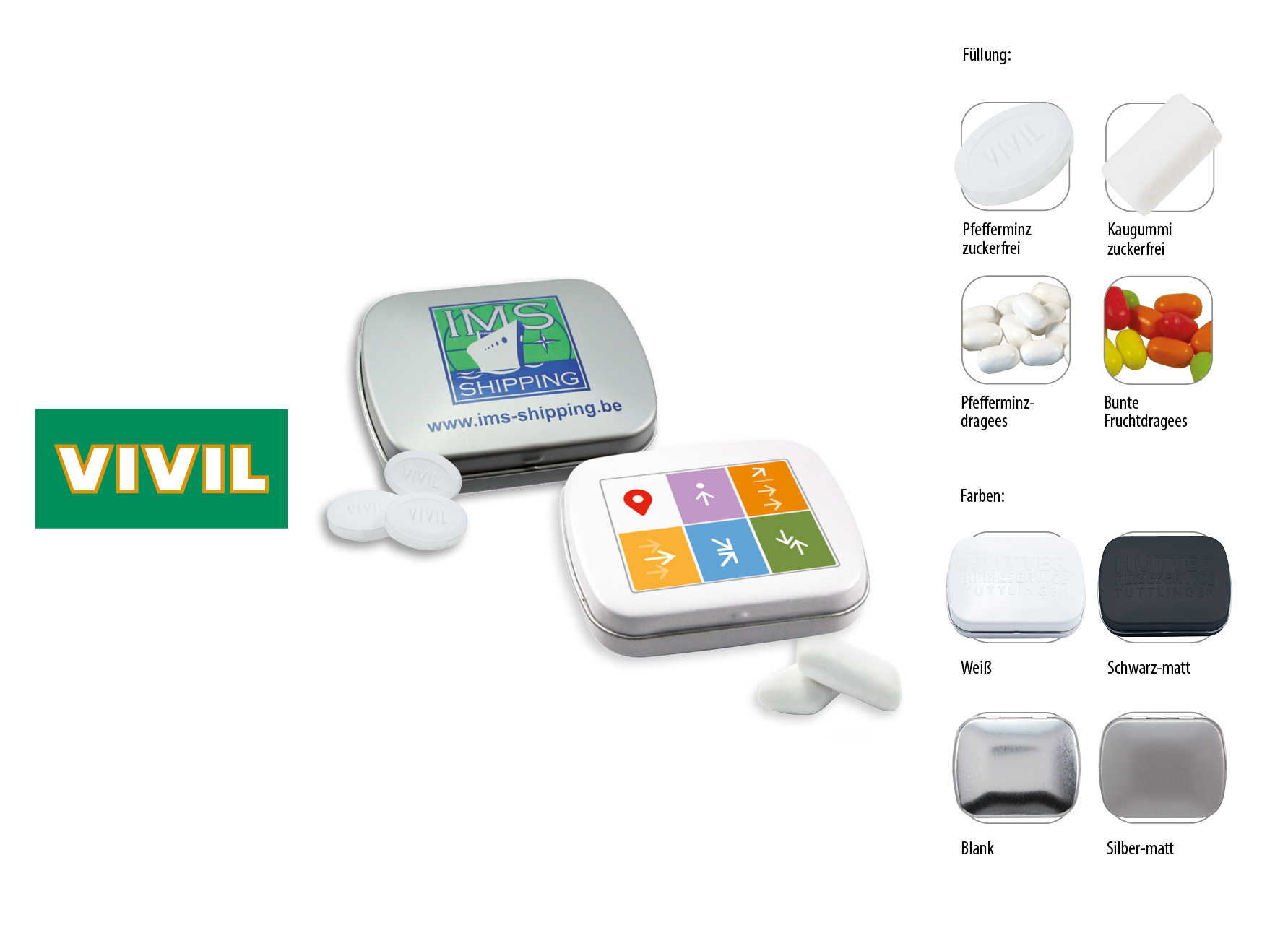Klapp-Dose-59, Inhalt: VIVIL Extra Strong, zuckerfrei (Dose)