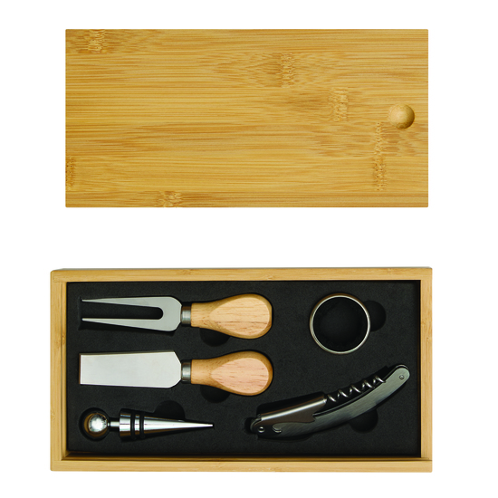 Wein- und Käseset BAMBOO WINE
