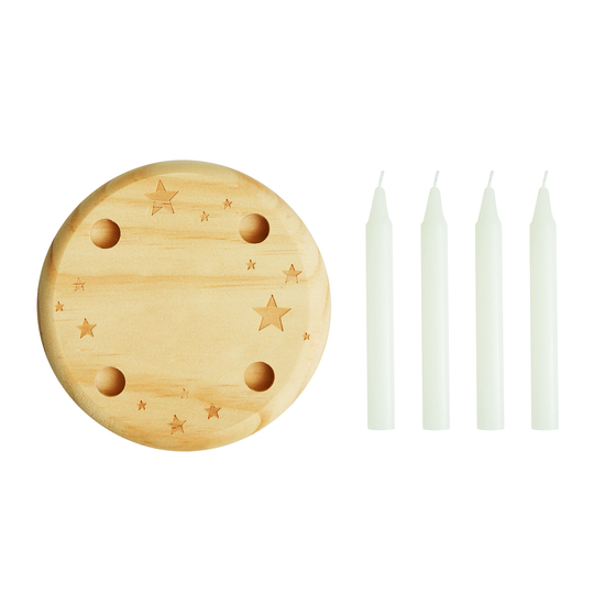 Kleiner Holz-Adventskranz 4-CHRISTMAS