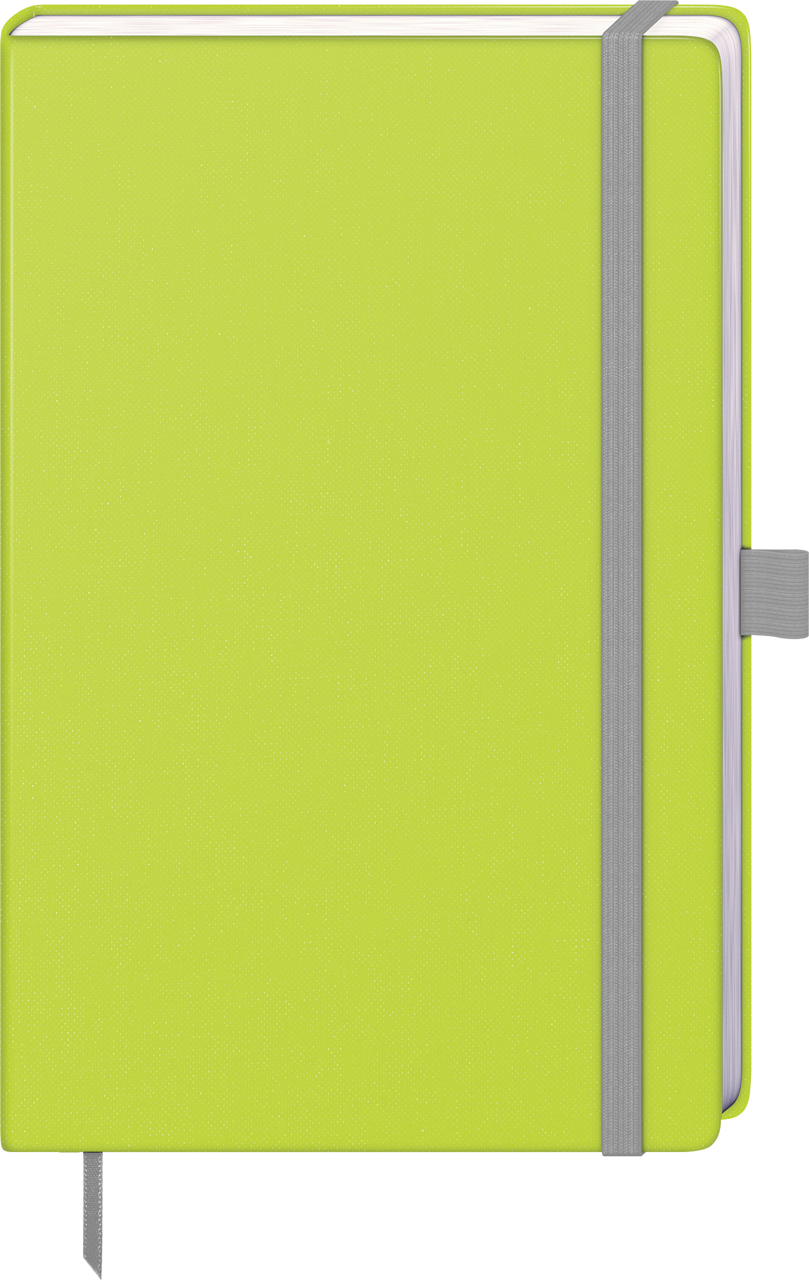 Notizbuch "Kompagnon Nature" ca. A5, gelbgrün, Naturpapiereinband