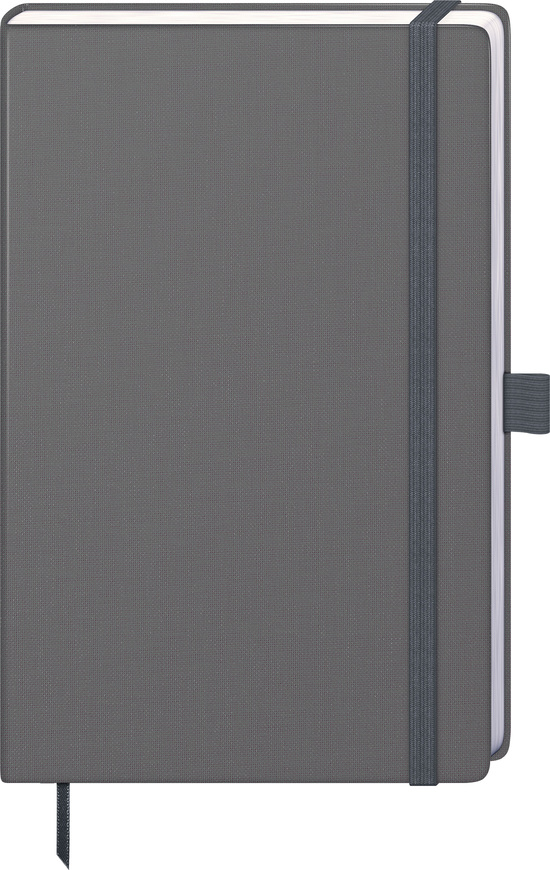 Notizbuch "Kompagnon Nature" ca. A5, graphit, Naturpapiereinband