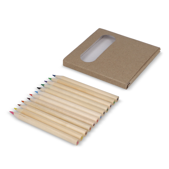 12 Buntstifte in Kraftbox