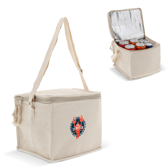 Kühltasche mit einer Ausssenhülle aus baumwolle 22x18x18cm