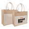 Jute Tasche mit Einsteckfach  DJK016 40 x 15 x 35 cm  natur