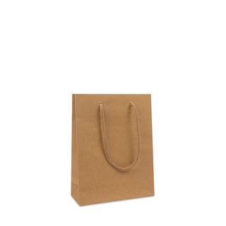 Tragetasche Deluxe  DPK116 20 x 8 x 25+5 cm  braun Kraft A-grade