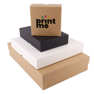 Stülpdeckel Kartonage  VPL015 26 x 26+4,1 cm  weiss