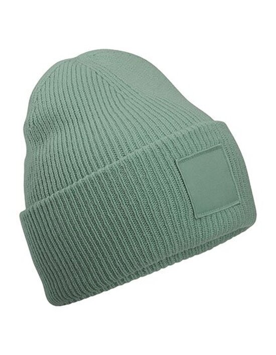 CB336R Beechfield Deep Cuffed Tonal Patch Beanie