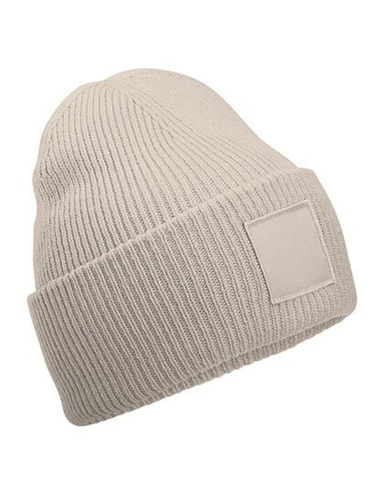 CB336R Beechfield Deep Cuffed Tonal Patch Beanie