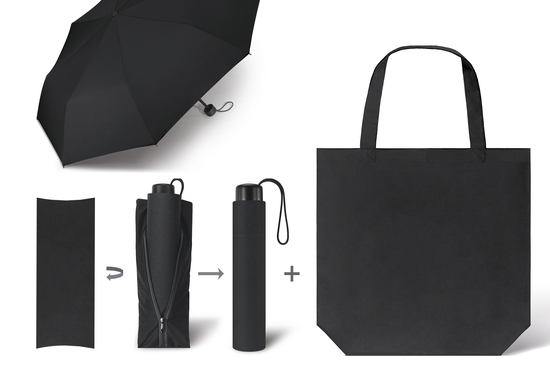 Taschenschirm mit Einkaufstasche SCHIRM & SHOPPER