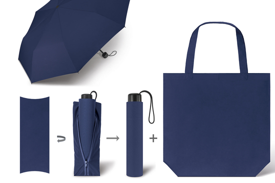 Taschenschirm mit Einkaufstasche SCHIRM & SHOPPER
