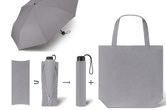 Taschenschirm mit Einkaufstasche SCHIRM & SHOPPER